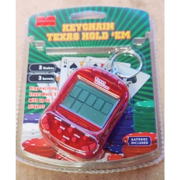 Texas Hold'em Electronic Handheld Game, M Concepts Keychain, 2004 - Vintage - Picture 5 of 9